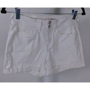 So Womens White Low-Rise Favorite Midi Denim Shorts Jrs Size 5